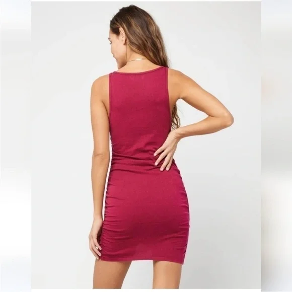 ⭐️ NWT L*Space Wildwood Mini Dress In Color Maroon Size Medium - Picture 3 of 8